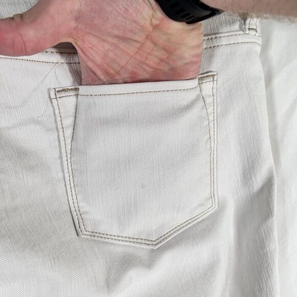 Banana Republic Jeans Women's 12 White Denim Skinny Mid Rise Cotton Blend - Picture 10 of 11